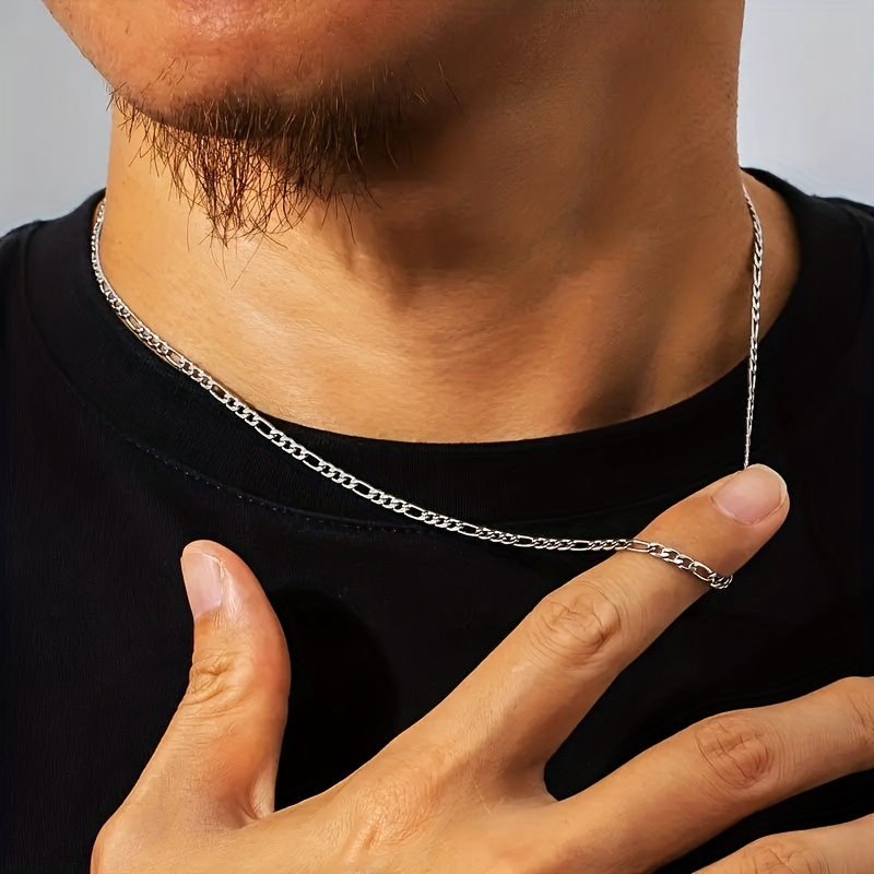 Men's Stainless Steel Cuban Chain Necklace 23 6in